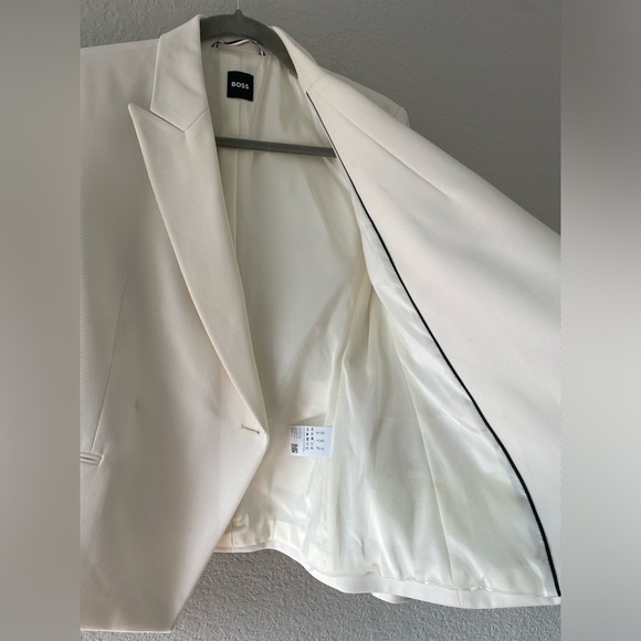 Boss Slim Fit Jacket in Wool Twill Minimalist Tailored Blazer - Picture 12 of 14